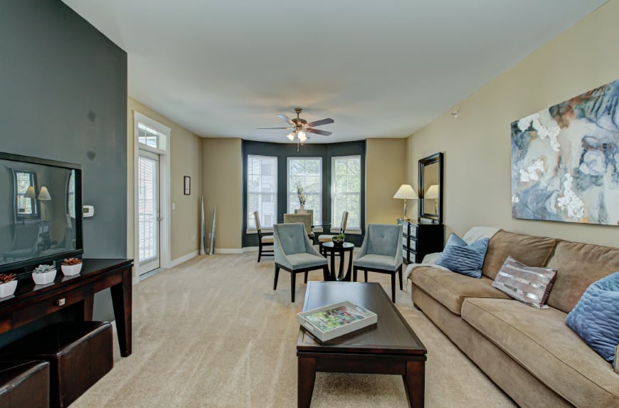 Living room with open space.